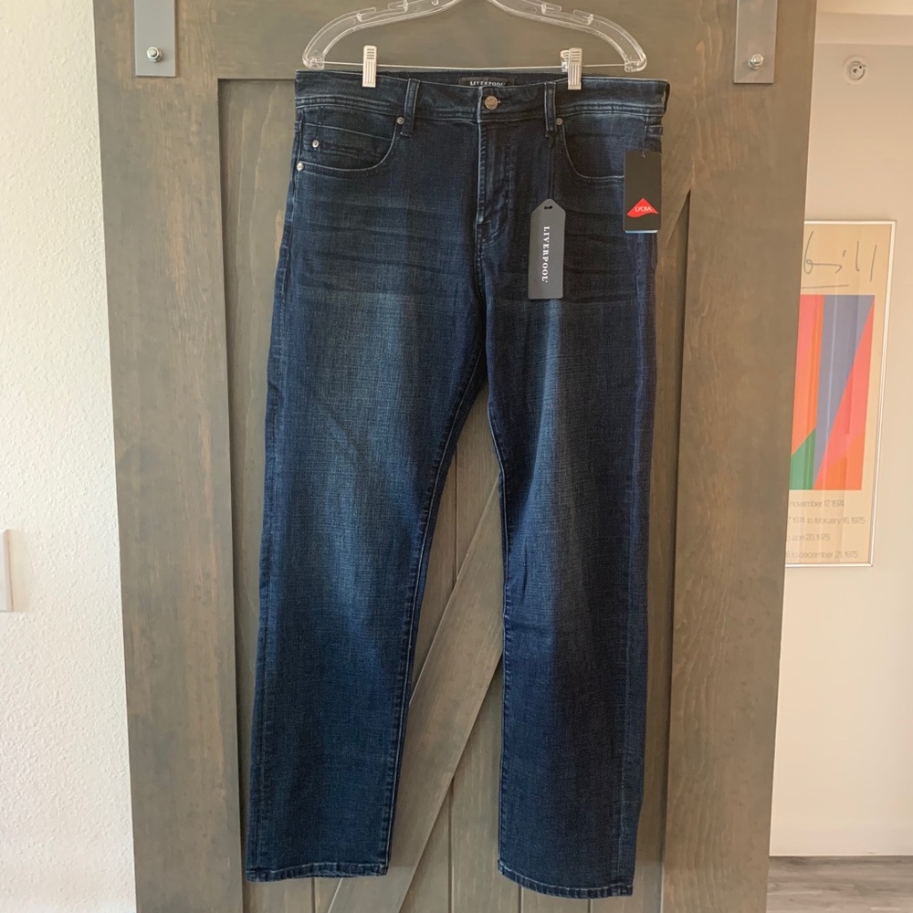 Liverpool LA Relaxed Straight Denim Jeans 36 x 32
